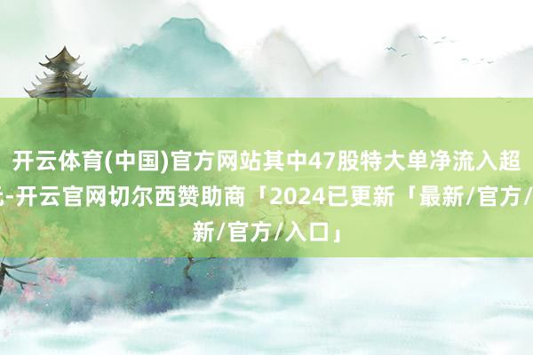 开云体育(中国)官方网站其中47股特大单净流入超2亿元-开云官网切尔西赞助商「2024已更新「最新/官方/入口」